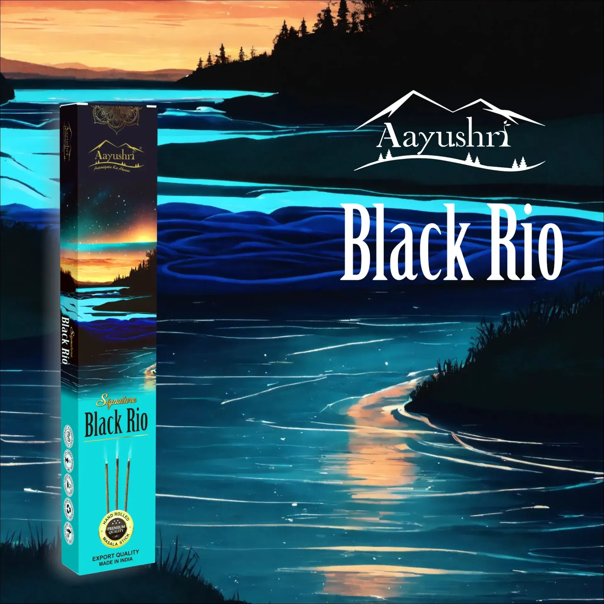Signature: Black Rio (Hand-Rolled Flora/Masala Agarbatti)