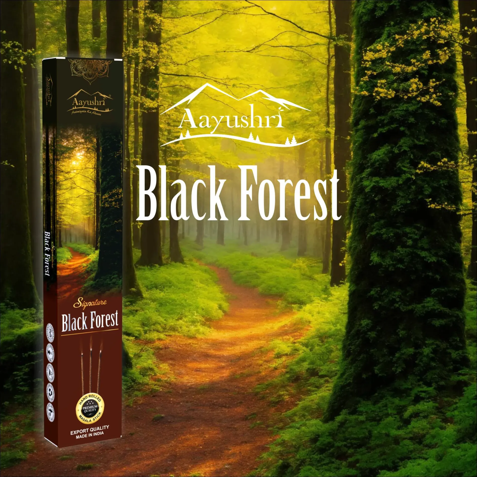 Signature: Black Forest (Hand-Rolled Flora/Masala Agarbatti)