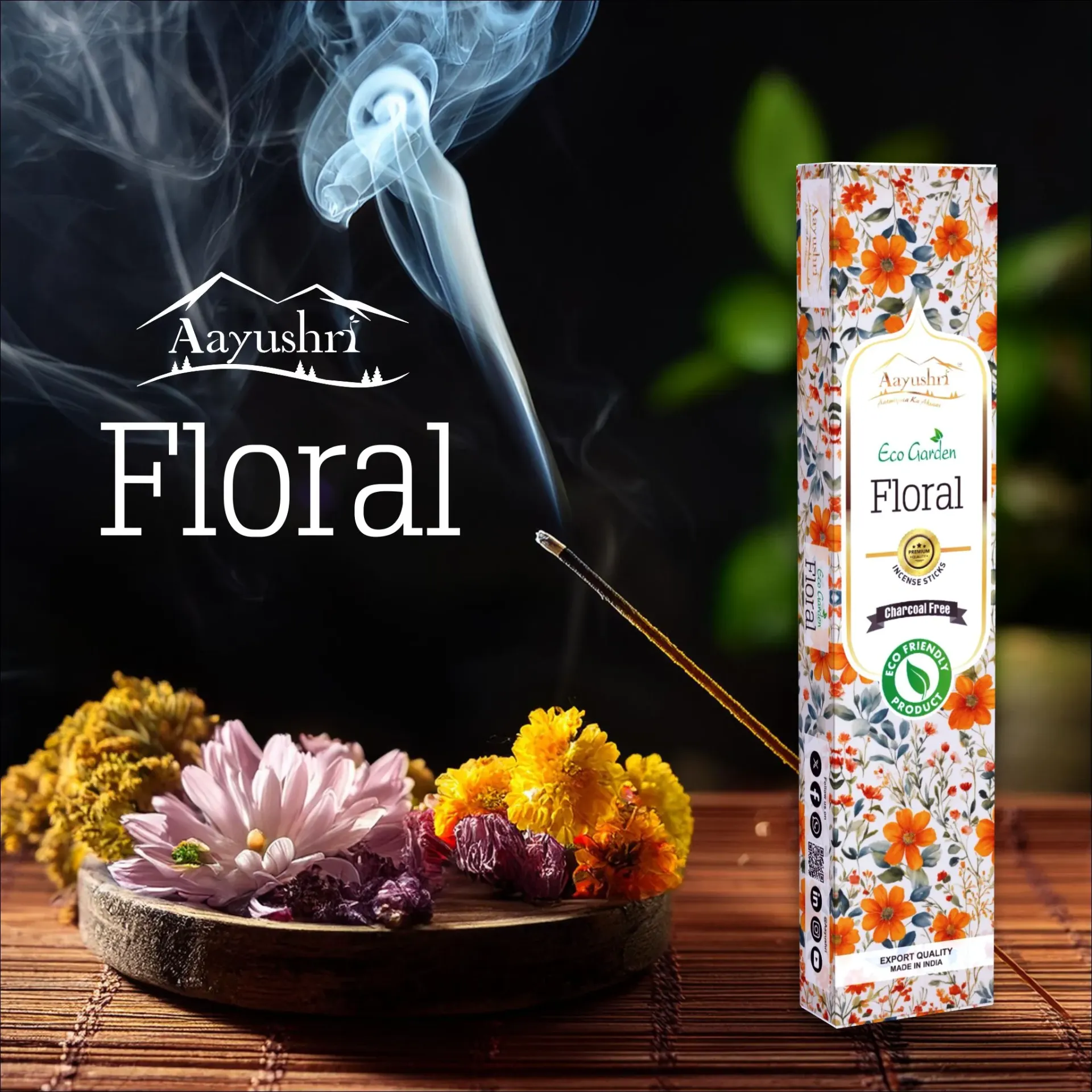 Eco Garden: Floral (Charcoal Free Agarbatti)