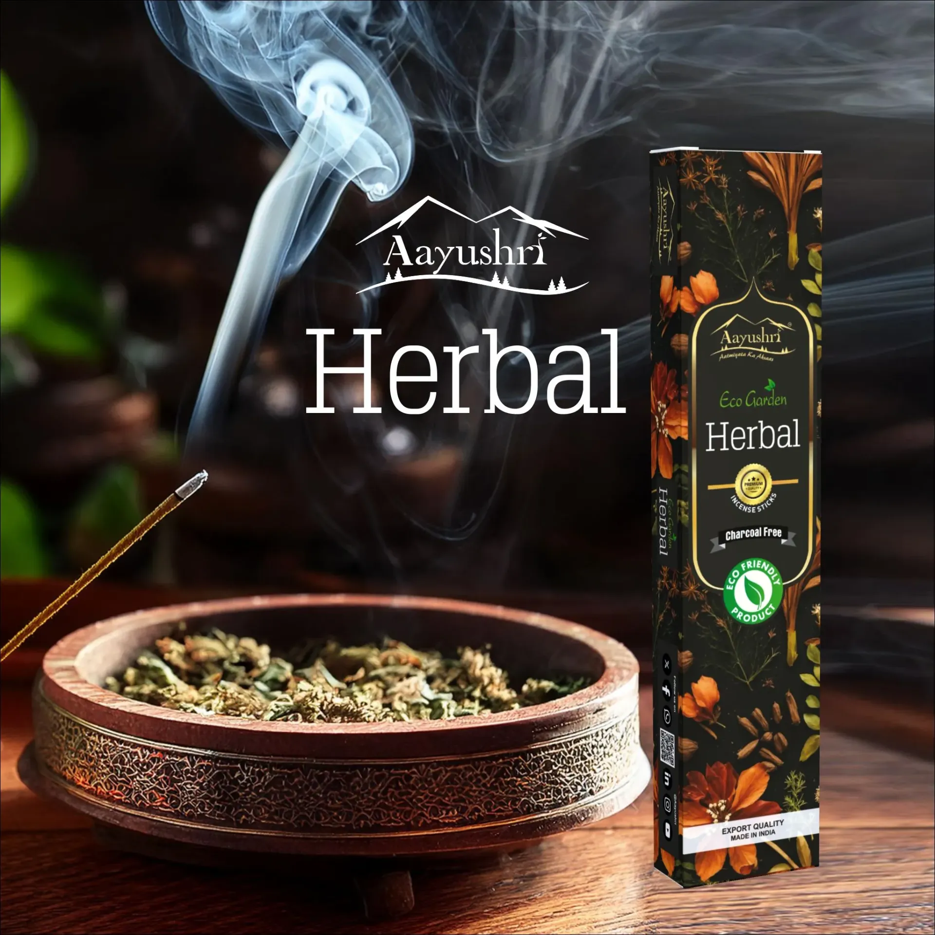 Eco Garden: Herbal (Charcoal Free Agarbatti)